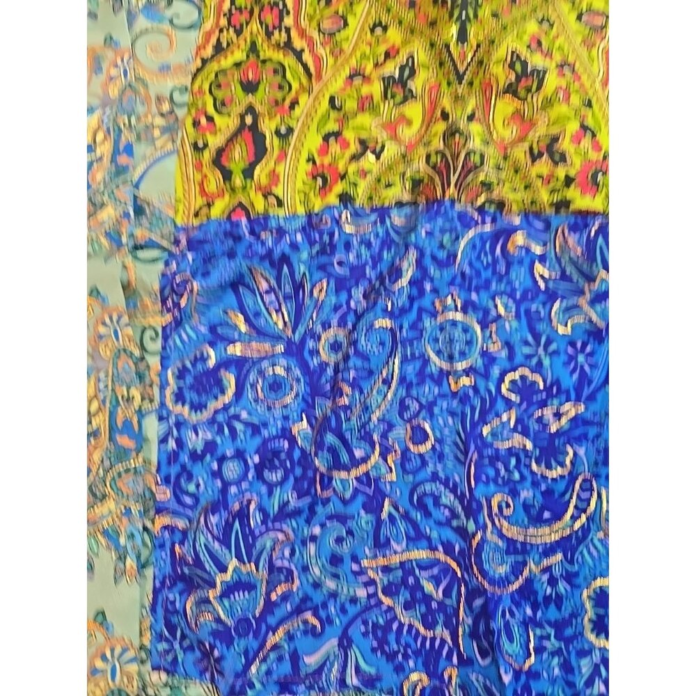 Patchwork print kimono Silk‎ Blend Tie short length  size S - Size XL New - Picture 15 of 16